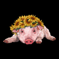 Baby Pig With Sunflower Headband Premium Sweatshirt | Teevron