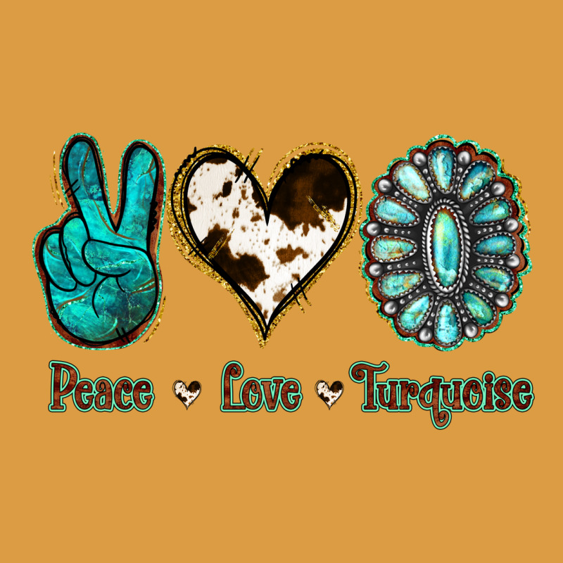 Peace Love Turquoise Urban Heavy Tee by Jasminsmagicworld | Teevron