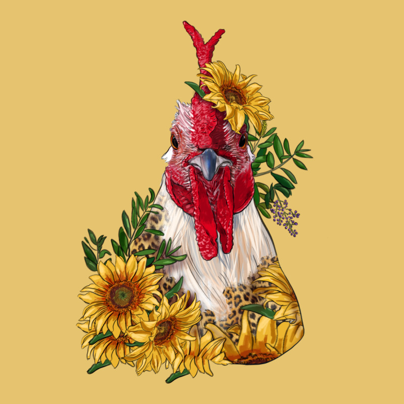 Sunflower Rooster With Leopard Premium Sweatshirt by RanaPortraitStore | Teevron