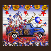Fourth Of July Truck American Flag Heavy Core Tee | Teevron