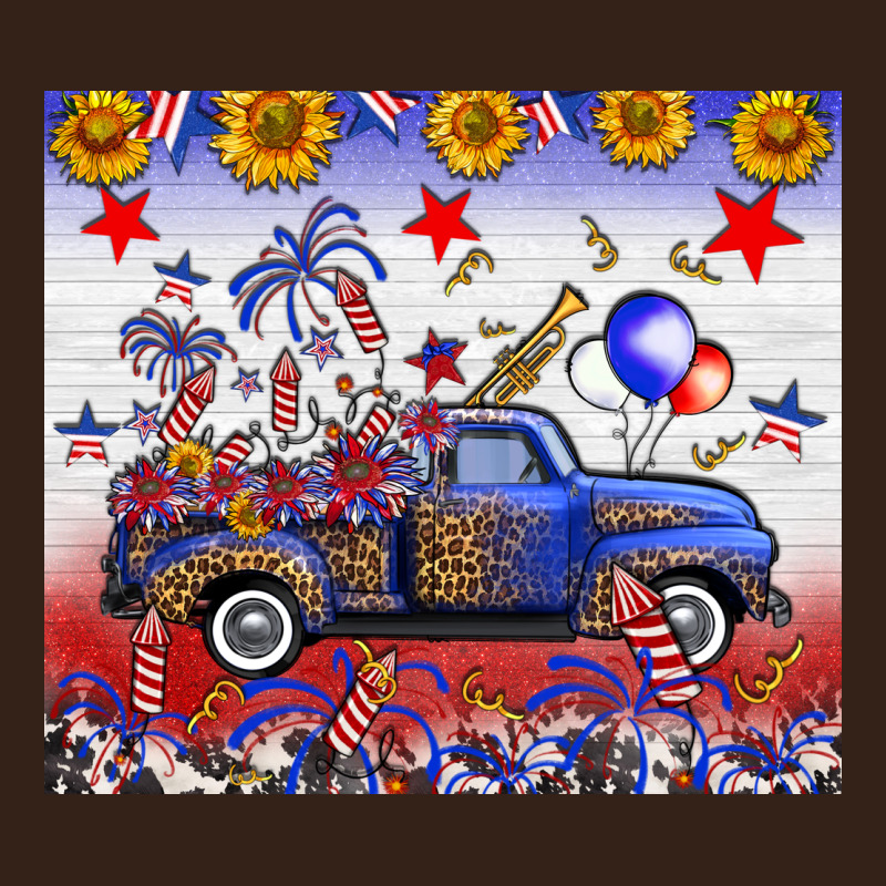 Fourth Of July Truck American Flag Heavy Core Tee by FaDigitalArtStudio | Teevron