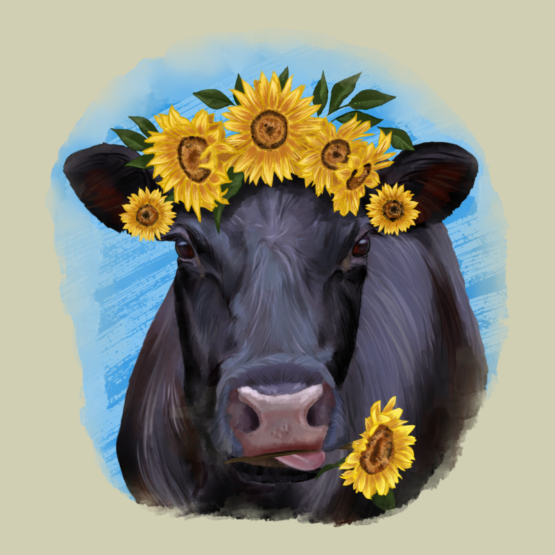 Black Angus With Sunflower Heavy Core Tee by Jasminsmagicworld | Teevron