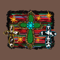 Cross Leopard Cowhide Glitter Serape Premium Sweatshirt | Teevron