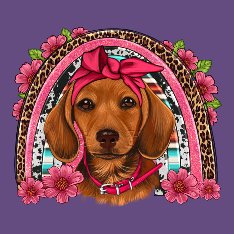Dachshund Puppy Floral Rainbow Vintage Hoodie by Artiststas | Teevron