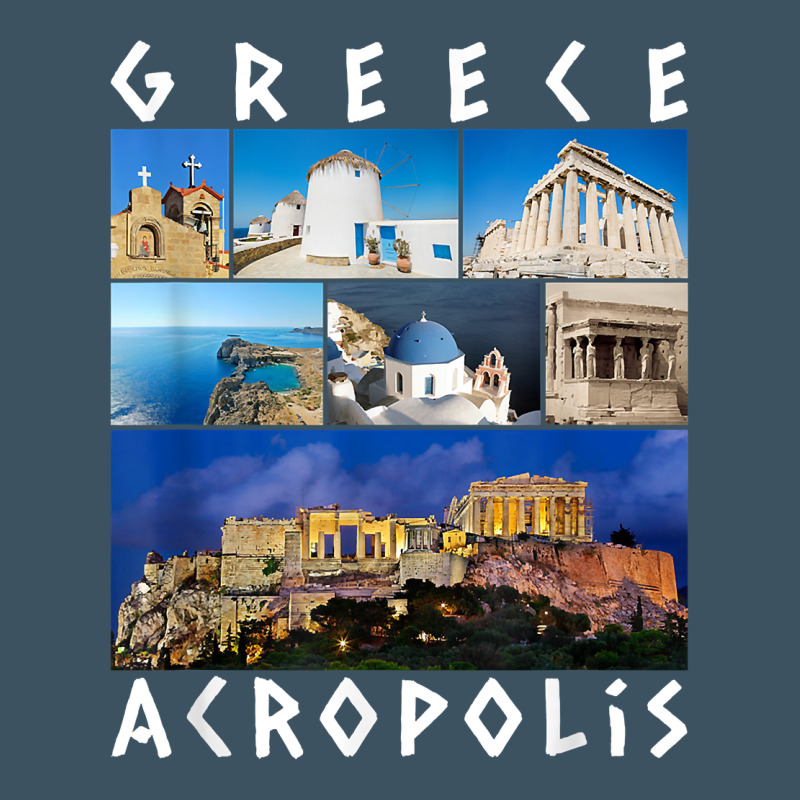 Greece Acropolis Famous Sights Gallery Traveler Souvenir T Shirt Urban Heavy Tee by baoMotion | Teevron