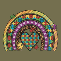 Autism Awareness Heart Leopard Rainbow Vintage Hoodie | Teevron