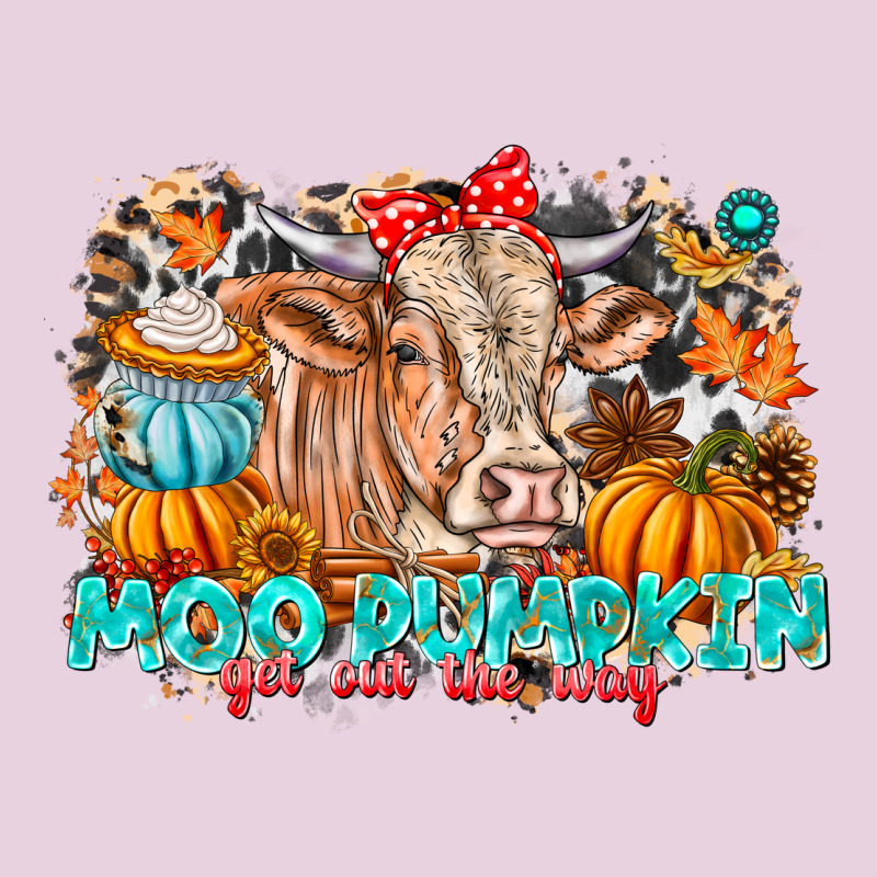 Moo Pumpkin Get Out The Way Ladies Tee by CowhideDigitalArt | Teevron