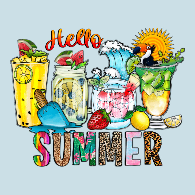 Hello Summer Drink Ladies Tee by CowhideDigitalArt | Teevron