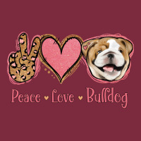 Peace Love Bulldog Premium Hoodie | Teevron