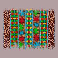 Autism Awareness Leopard Puzzle Brush Stroke Vintage Hoodie | Teevron