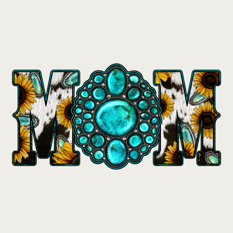 Sunflower Cowhide Turquoise Gemstone Mom Zipper Hoodie by Jasminsmagicworld | Teevron
