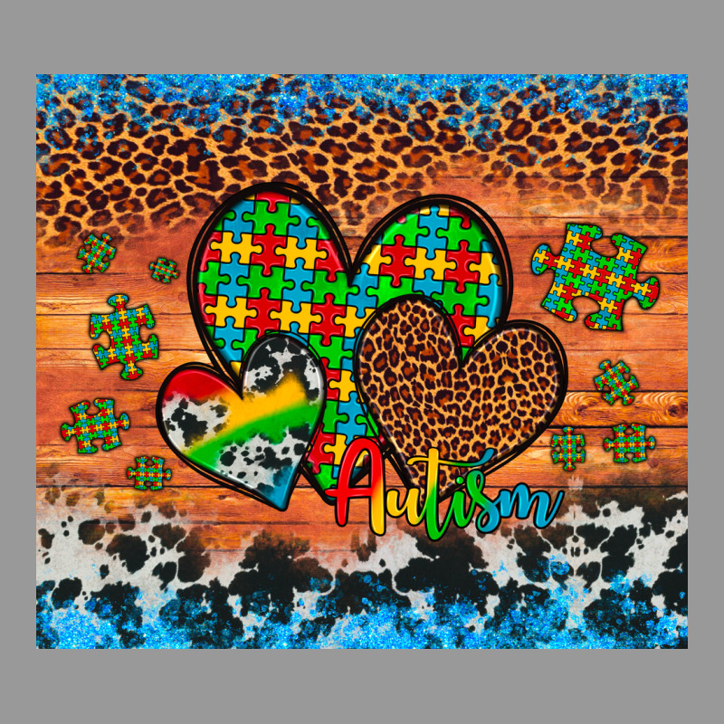 Autism Awareness Hearts Leopard Cowhide Vintage Hoodie by Artiststas | Teevron