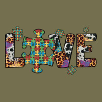 Love Autism Awareness Leopard Cowhide Vintage Hoodie | Teevron