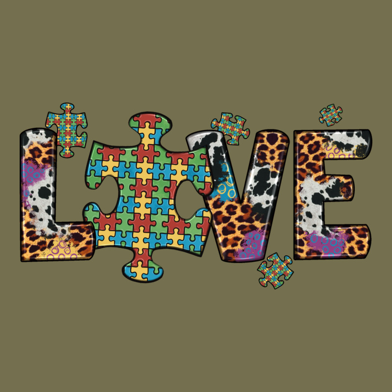 Love Autism Awareness Leopard Cowhide Vintage Hoodie by Artiststas | Teevron