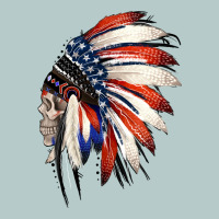 4th Of July Indian Headdress Gypsy Spirit Skull Heavy Core Tee | Teevron