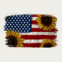 Distressed Yellow Sunflower American Flag Zipper Hoodie | Teevron