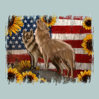 American Wolves With Sunflower Background Png Heavy Core Tee | Teevron