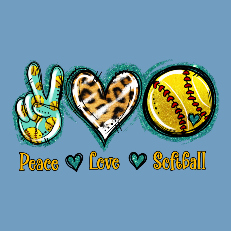 Peace Love Softball Urban Heavy Tee by Jasminsmagicworld | Teevron