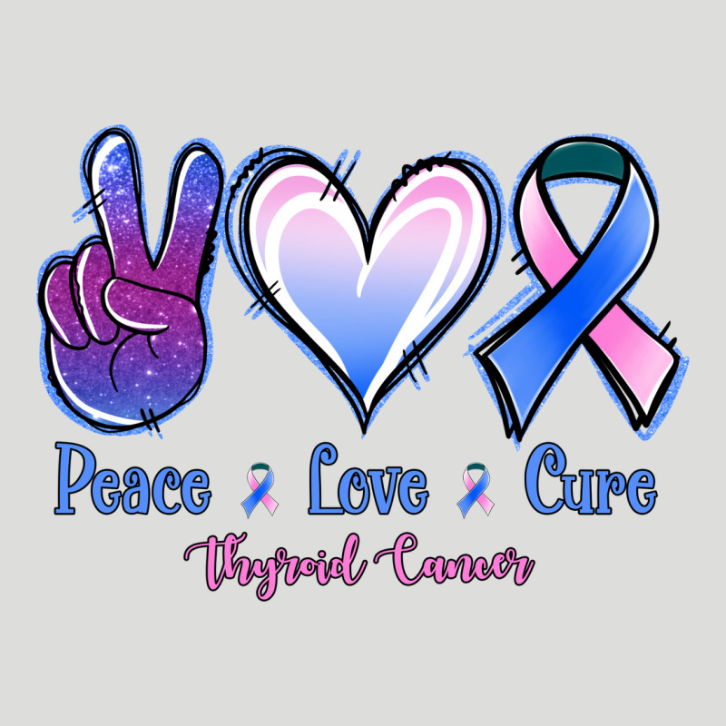 Peace Love Cure Thyroid Cancer Zipper Hoodie by Jasminsmagicworld | Teevron