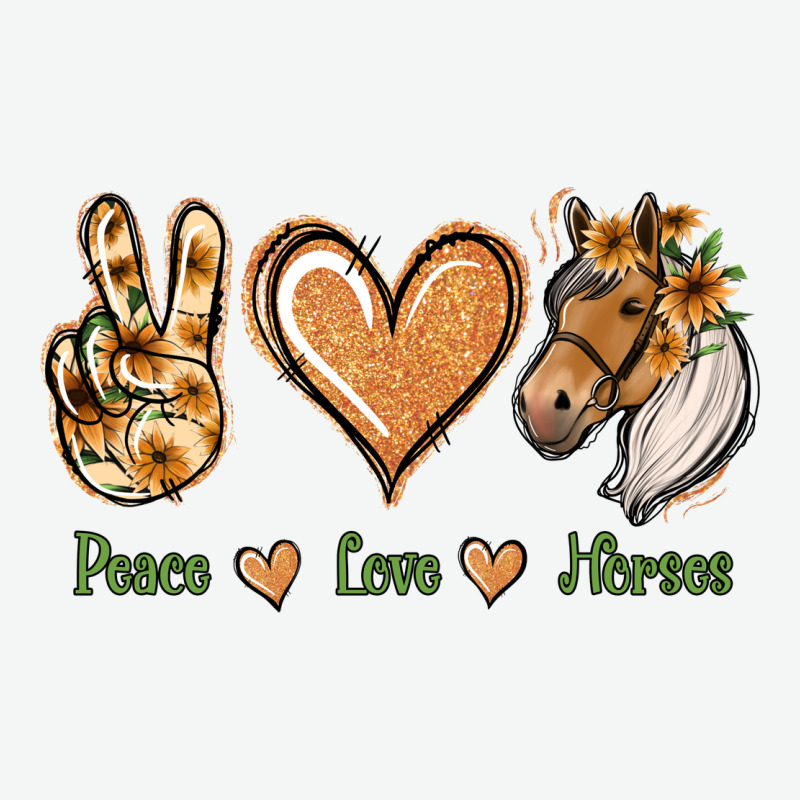 Peace Love Horses Urban Heavy Tee by Jasminsmagicworld | Teevron
