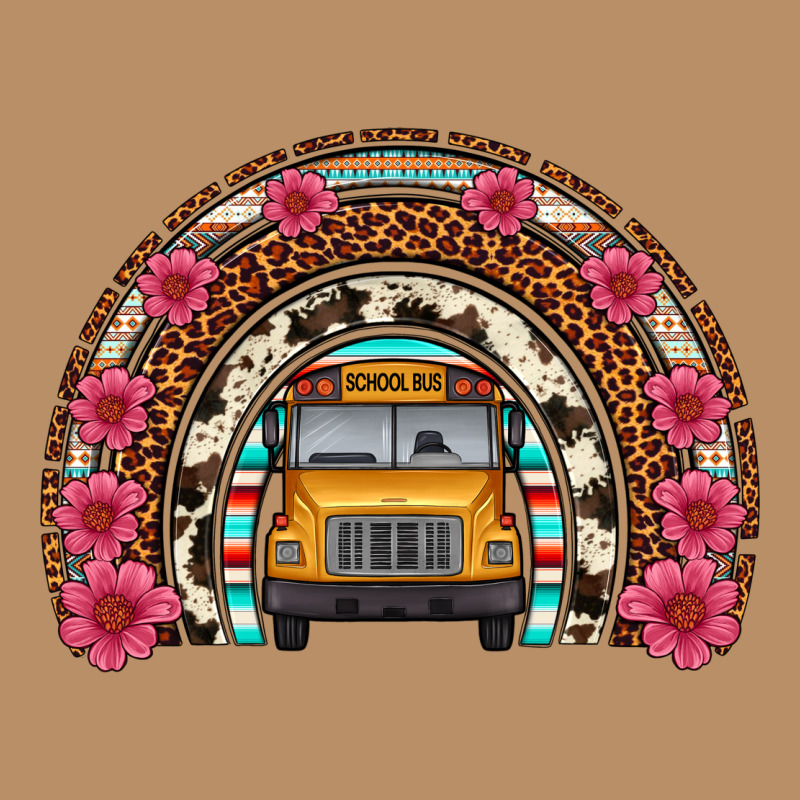 School Bus Leopard Cowhide Rainbow Vintage Hoodie by Artiststas | Teevron