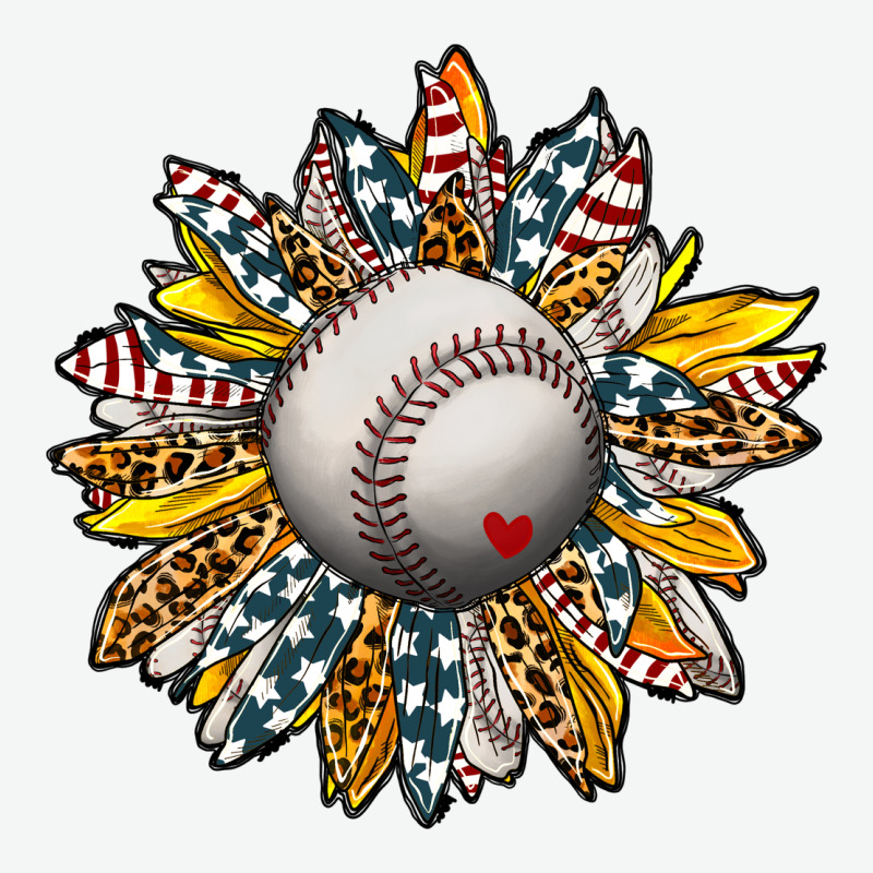 Baseball Sunflower Urban Heavy Tee by CowhideDigitalArt | Teevron