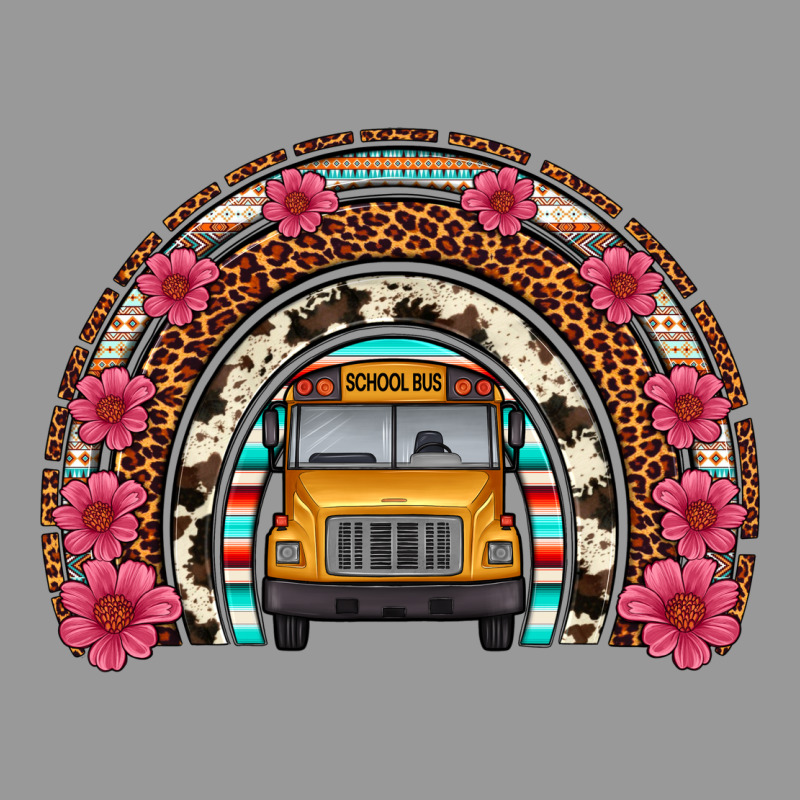 School Bus Leopard Cowhide Rainbow Vintage Hoodie by Artiststas | Teevron