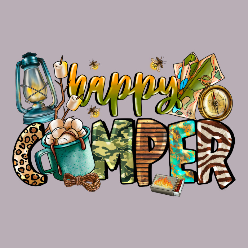 Happy Camper Vintage Tee by CowhideDigitalArt | Teevron