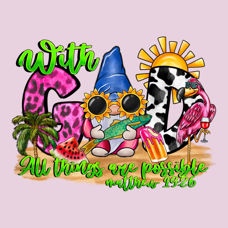 With God All Things Are Possible Summer Ladies Tee by CowhideDigitalArt | Teevron