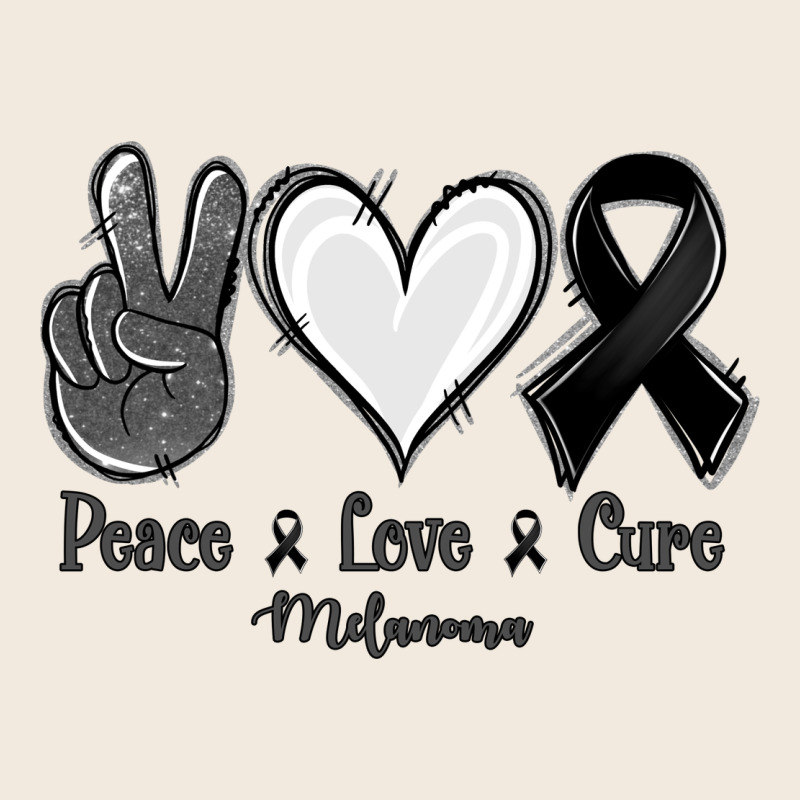 Peace Love Cure Melanoma Cancer Zipper Hoodie by Jasminsmagicworld | Teevron