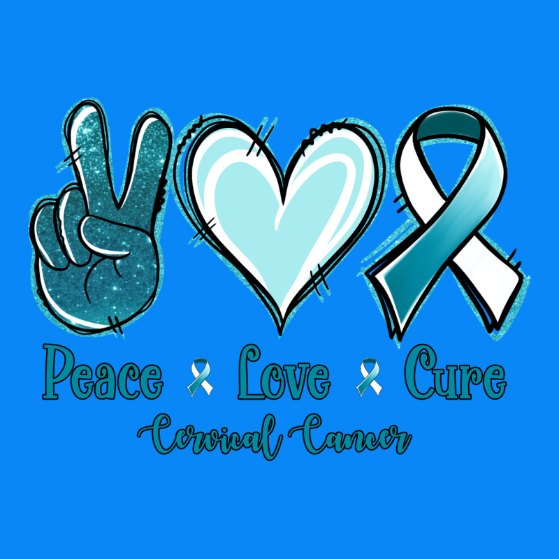 Peace Love Cure Cervical Cancer Zipper Hoodie by Jasminsmagicworld | Teevron