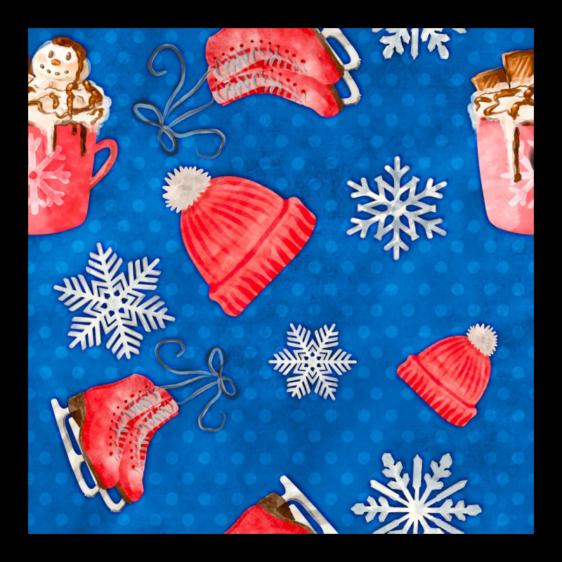 Winter  Snowflakes Hot Cocoa Ice Skating Shoes Premium Tee by FaDigitalArtStudio | Teevron