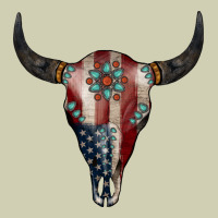 American Bull Skull Gemstone Heavy Core Tee | Teevron