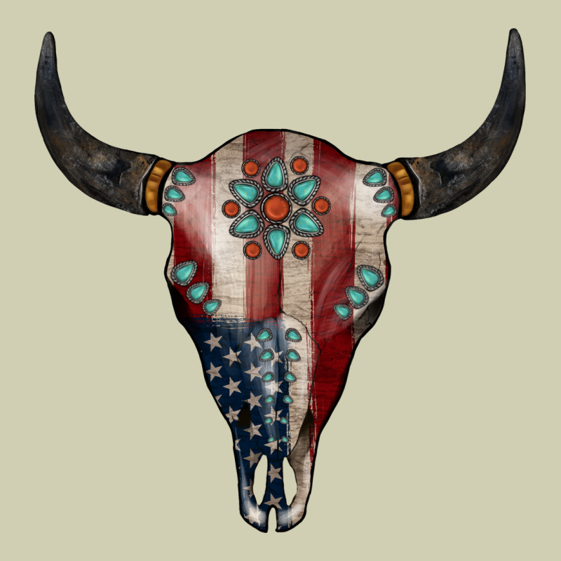 American Bull Skull Gemstone Heavy Core Tee by Jasminsmagicworld | Teevron