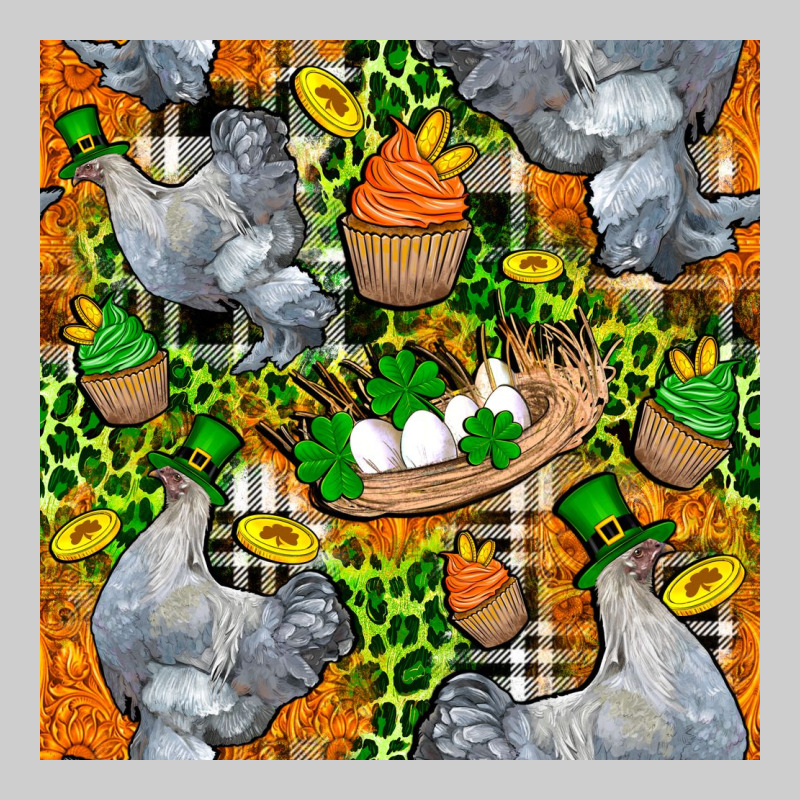 St. Patricks Chicken With Cupcake Leopard Premium Tee by FaDigitalArtStudio | Teevron