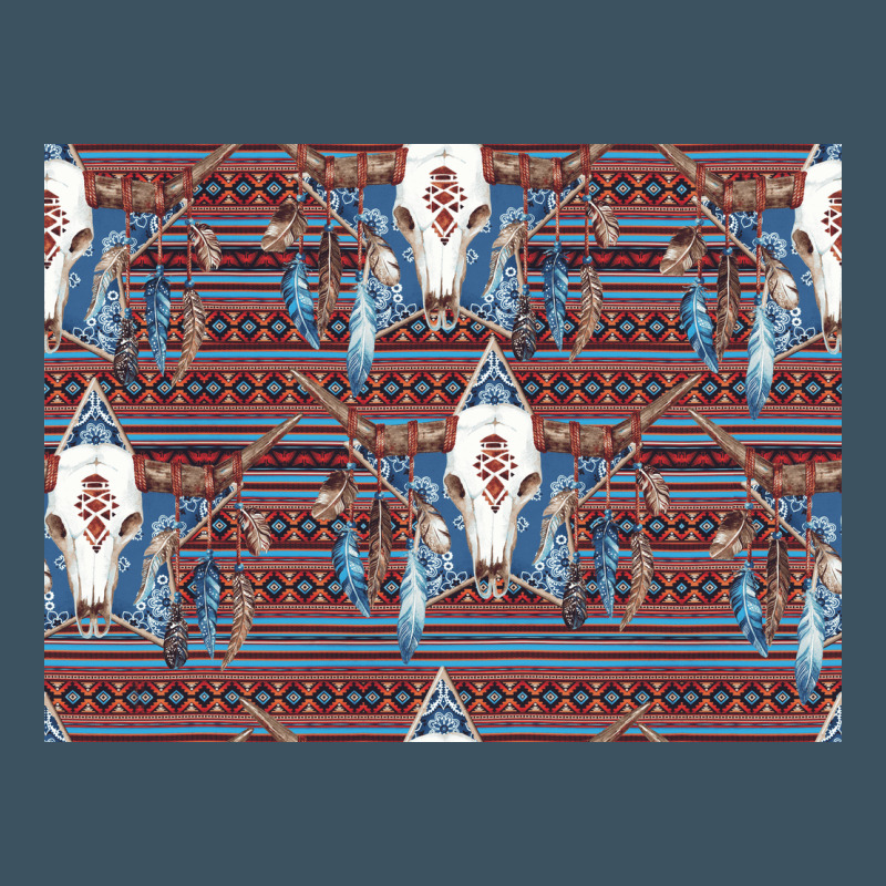 Bull Skull Pattern Urban Heavy Tee by CowhideDigitalArt | Teevron