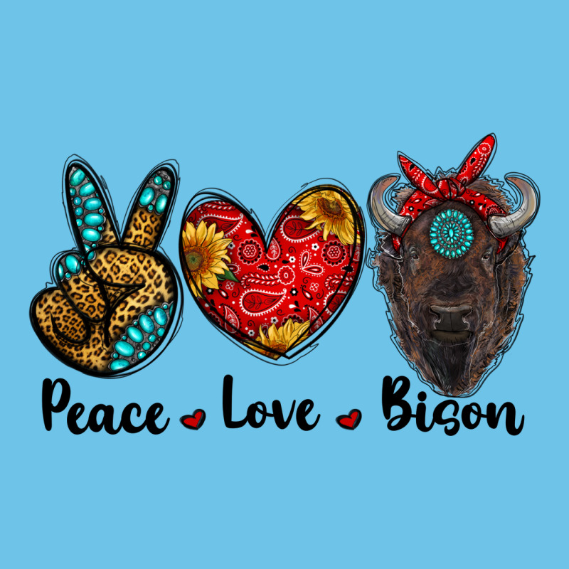 Peace Love Bison Premium Sweatshirt by RanaPortraitStore | Teevron