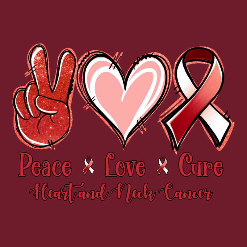 Peace Love Cure Heart And Neck Cancer Zipper Hoodie by Jasminsmagicworld | Teevron