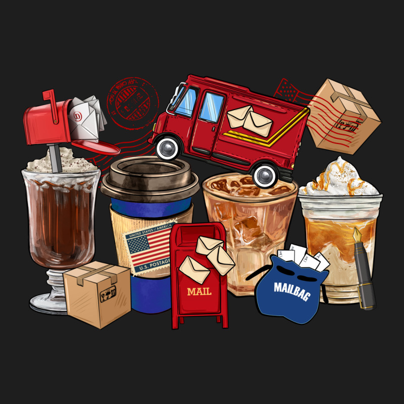 Postal Worker Coffee Cups Classic Tee by FaDigitalArtStudio | Teevron