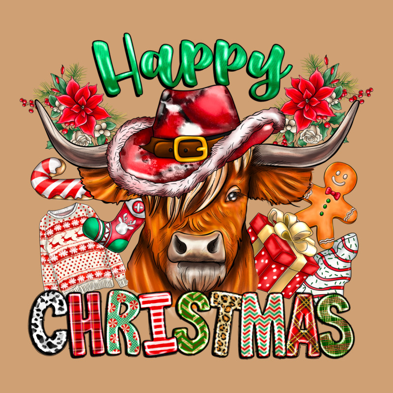 Happy Christmas Cow Vintage Tee by CowhideDigitalArt | Teevron