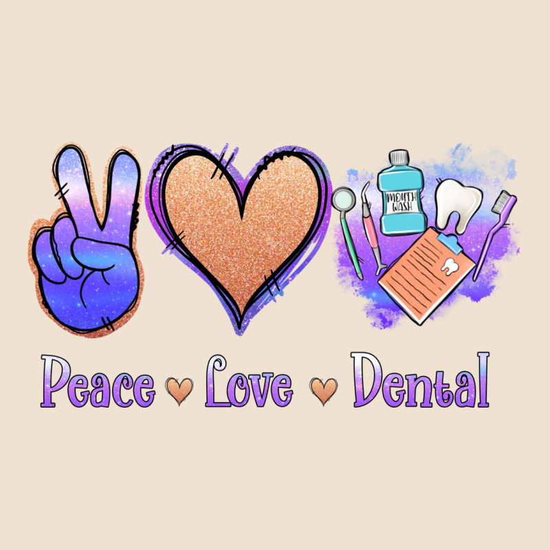 Peace Love Dental Urban Heavy Tee by Jasminsmagicworld | Teevron