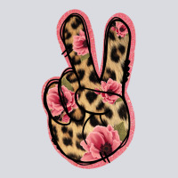 Floral Leopard Peace Sign Zipper Hoodie | Teevron