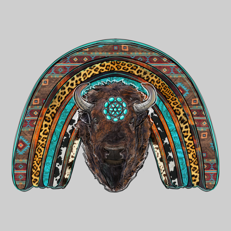Western Rainbow With Bison Premium Sweatshirt by RanaPortraitStore | Teevron
