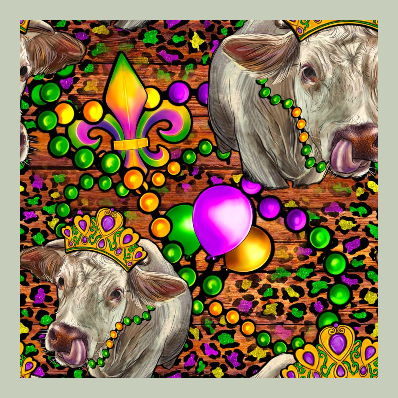 Mardi Gras Cow Leopard Seamless Pattern Classic Tee by FaDigitalArtStudio | Teevron