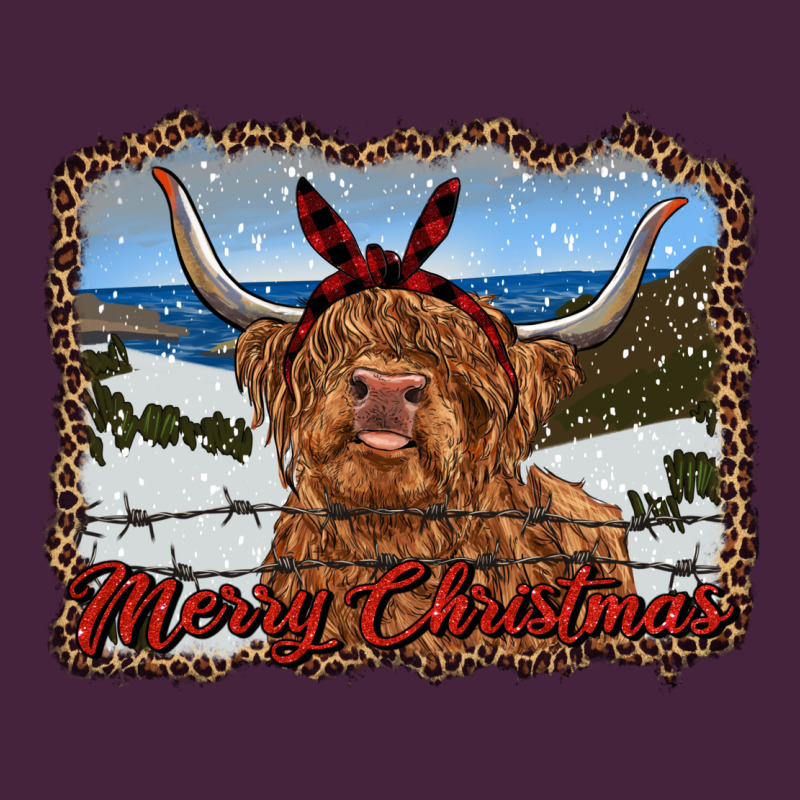 Merry Christmas Highland Cow With Farm Classic Tee by RanaPortraitStore | Teevron