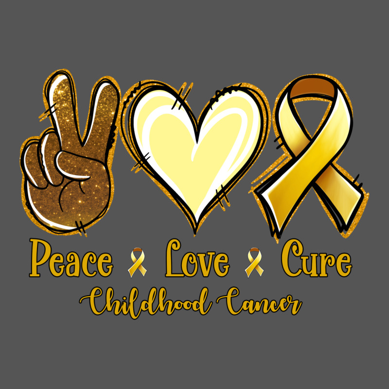 Peace Love Cure Childhood Cancer Zipper Hoodie by Jasminsmagicworld | Teevron