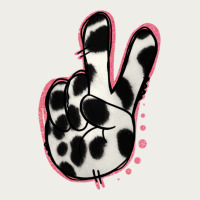 Black White Dalmatian Peace Sign Zipper Hoodie | Teevron