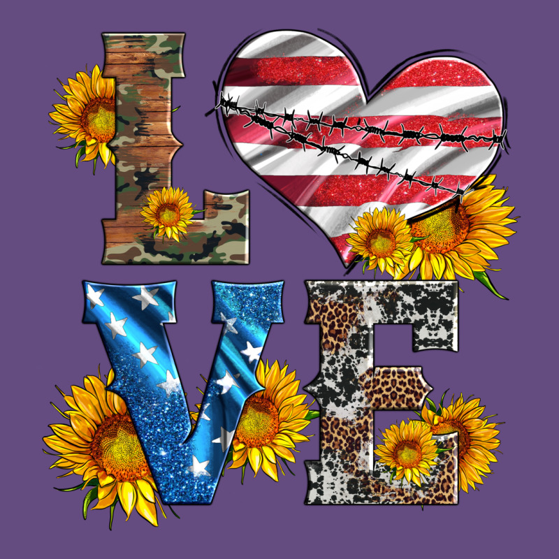Love With Sunflowers And Usa Flag Vintage Hoodie by Artiststas | Teevron