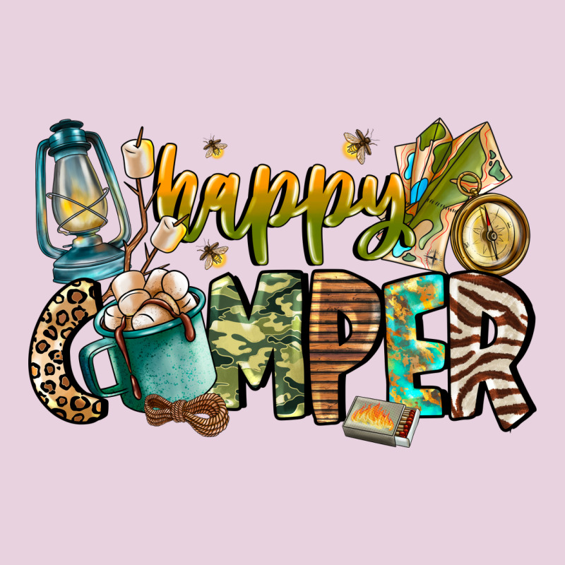 Happy Camper Ladies Tee by CowhideDigitalArt | Teevron