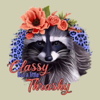 Classy But A Little Thrashy Racoon With Flowers Heavy Core Tee | Teevron